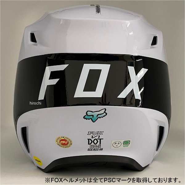 フォックス FOX ヘルメット V1 モーフィック 黒/白 XLサイズ WO店の