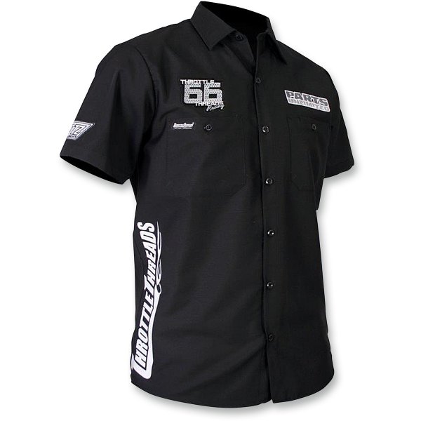スロットルスレッズ Throttle Threads ショップシャツ Snow 黒 XLサイズ 3050-2979 WO店