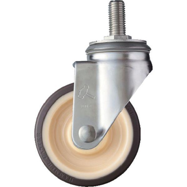 320SAUB125  SAシリーズオールステンレス 旋回式ウレタン車輪(ローラーベアリング)125mm 320SAUB125-TN WO店