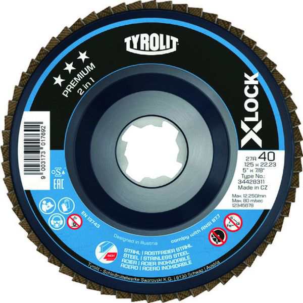 TYROLIT X-LОCKフラップディスク プレミアムタイプ 125mm 34428490 WO店