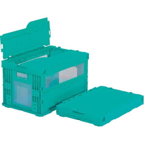 フタ一体型折りたたみコンテナー 559170 マドコン HBC-51B-B 346-3677-TN WO店