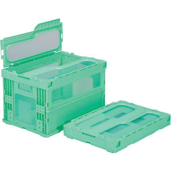 フタ一体型折りたたみコンテナー 559490 マドコン HBC-51B-D 346-3689-TN WO店