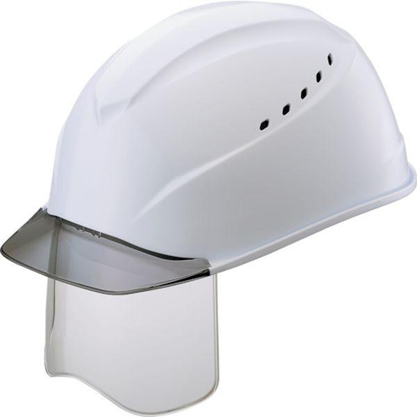 1230VJSHV2W3J エアライトS搭載ヘルメット(グレー透明ひさし・溝・通気孔・シールド付) 白色 1230VJ-SH-V2-W3-J WO店の通販は