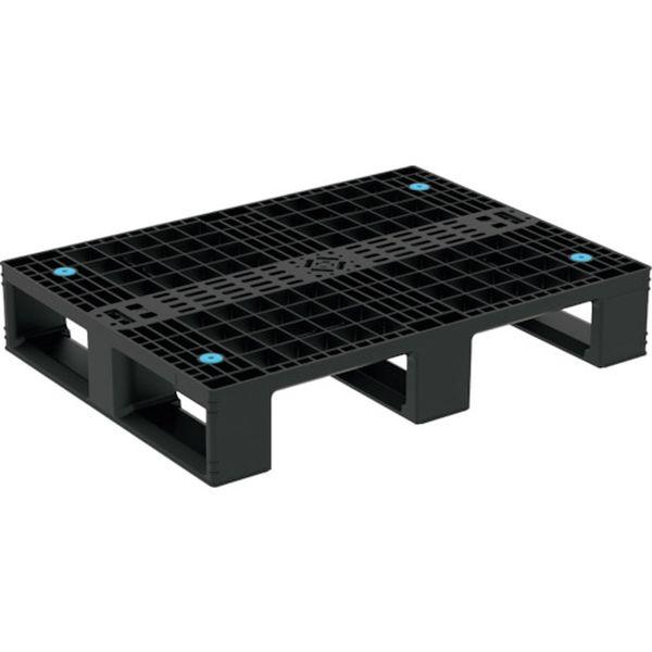 三甲(株) サンコー リサイクルプラスチックパレット 804959 D4-608 ブラック 379-1435-TN WO店