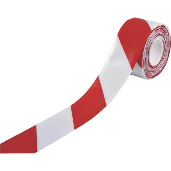 (株)日本緑十字社 緑十字 高耐久ラインテープ 白/赤 100mm幅×10m 両端テーパー構造 403088 WO店
