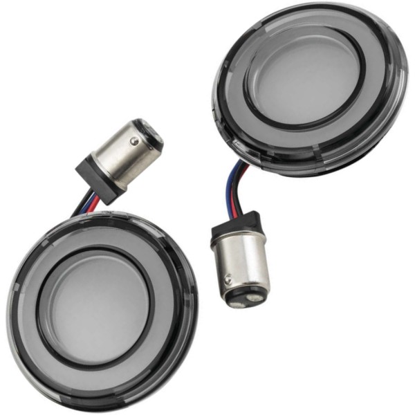 クリアキン Kuryakyn LED ウインカー Tracer 白/アンバー スモークレンズ 1157(ダブル球) 424869-TR WO店