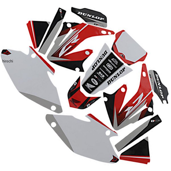 D'cor Visuals グラフィックキット 04年-08年 CR125 赤/黒/白 WO店の通販は