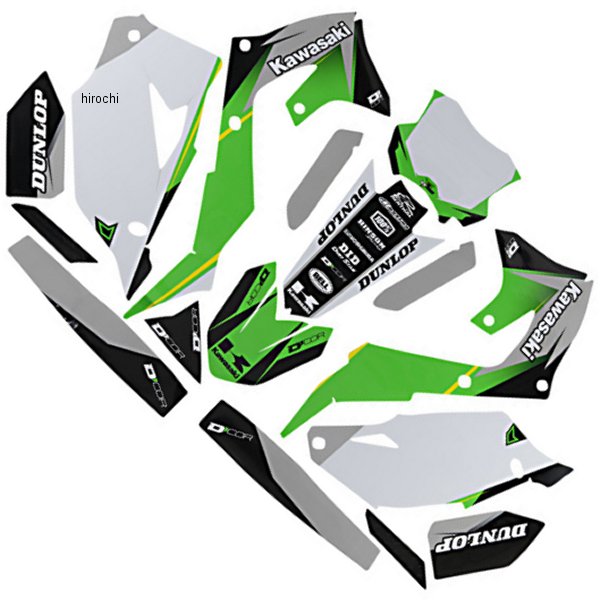 D'cor Visuals グラフィックキット 16年-18年 KX 450 F 緑/黒/白 4302-6114 WO店