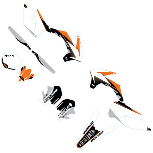 D'cor Visuals グラフィックキット 13年-15年 KTM 150 XC-F オレンジ/黒/白 WO店の通販は
