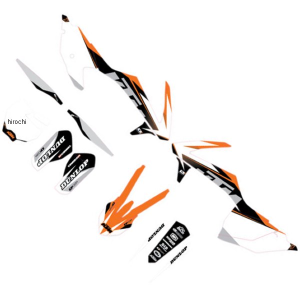 D'cor Visuals グラフィックキット 16年-18年 KTM 125 SX オレンジ/黒/白 4302-6118 WO店