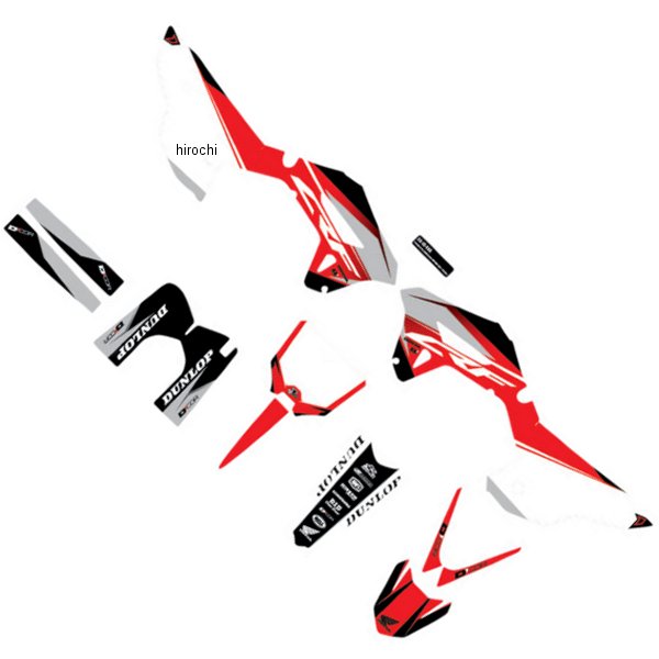 D'cor Visuals グラフィックキット 22年 CRF250F 赤/黒 4302-6502 WO店