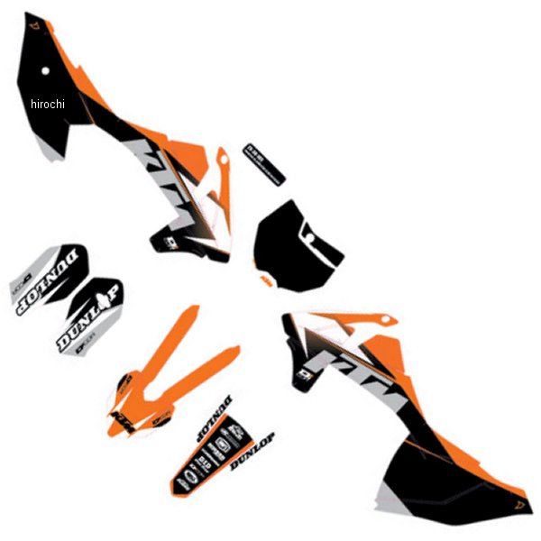 D'cor Visuals グラフィックキット 18年-21年 KTM 85 SX　黒/オレンジ/白 4302-6524 WO店