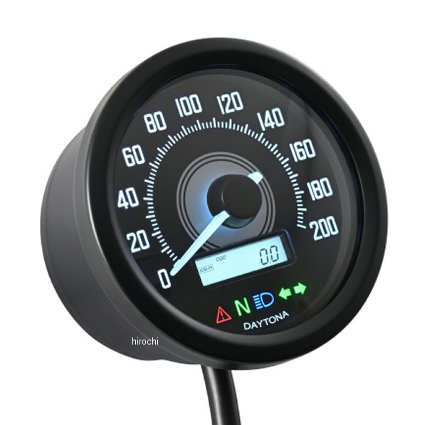 デイトナ VELONA 電気式スピードメーター φ60 インジケーター付き 44202 WO店