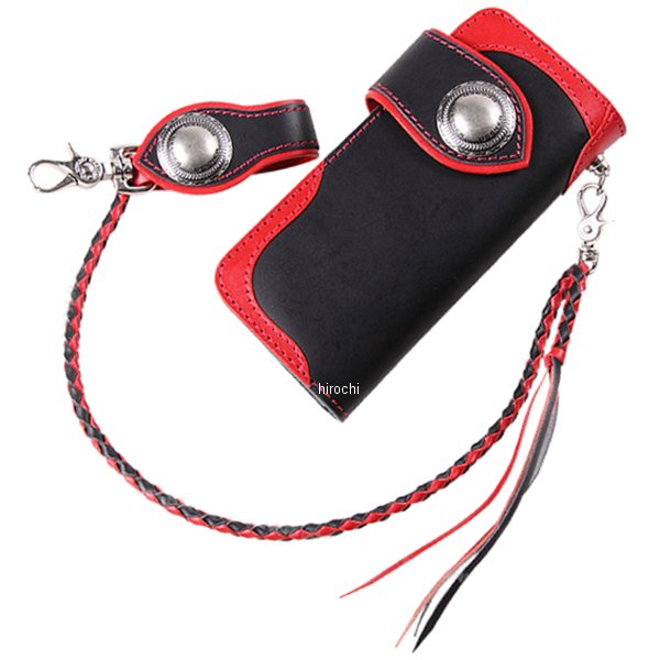 デグナー DEGNER レザーロングウォレット 黒/赤 WO店の通販は