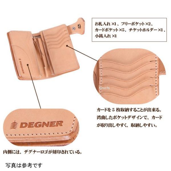 デグナー DEGNER ミドルウォレット 黒/赤 WO店_1