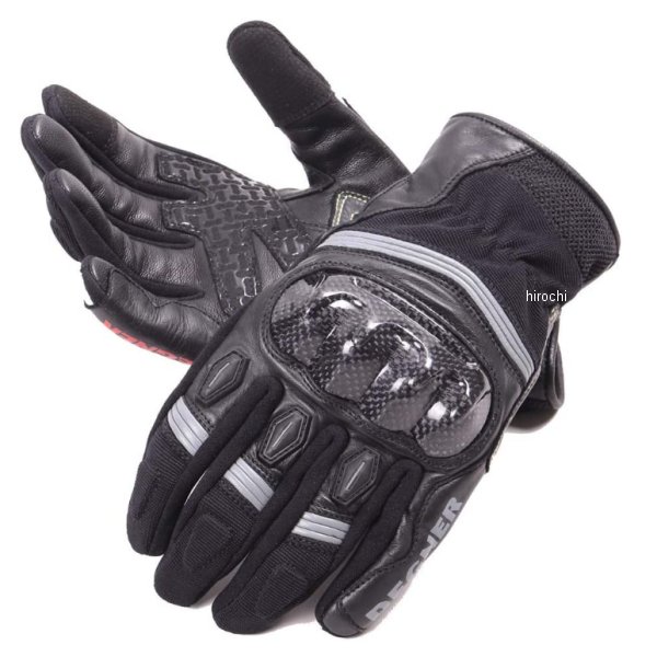 デグナー DEGNER レザーツーリンググローブ 黒/グレー XLサイズ TG-61 WO店