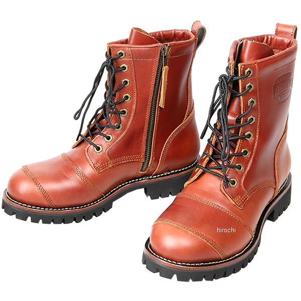 デグナー DEGNER シフトガード付レザーZIPブーツ ブラウン 27.5cm HS-B12 WO店