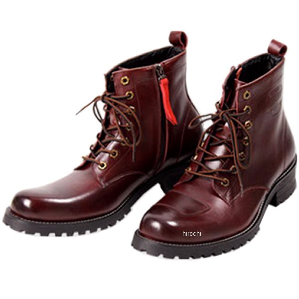 デグナー DEGNER シフトガード付レザーZIPブーツ ワイン 28cm HS-B6 WO店