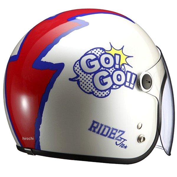 ライズ RIDEZ Jr GOGO ヘルメット キッズ用 白 53-54cm 4527625093133 WO店_1