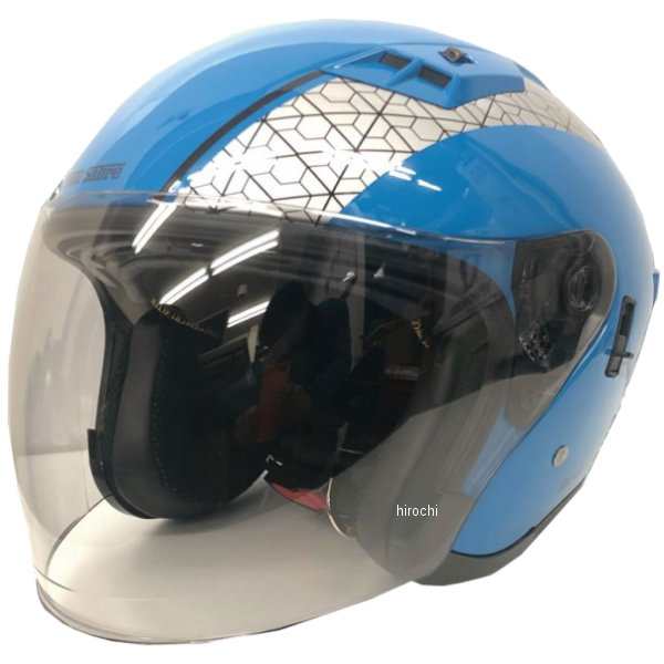 モトバイパー Moto-Viper ジェットヘルメット SABRE TYRRHENIAN 青 Mサイズ WO店