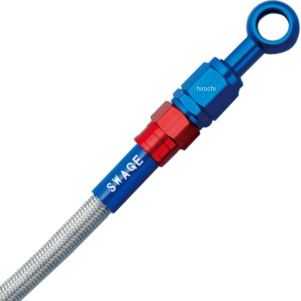 スウェッジライン SWAGE-LINE フロント ブレーキホースキット 05年-07年 TMAX500 赤/青 クリア WO店