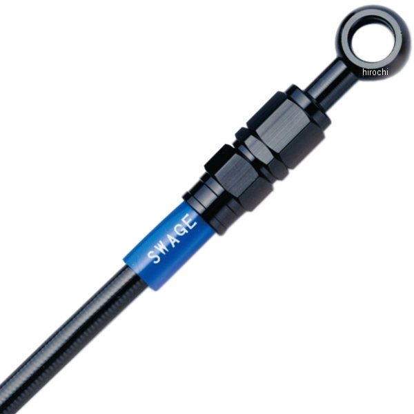 スウェッジライン SWAGE-LINE フロント ブレーキホースキット 99年-08年 ドラッグスター1100 黒 スモーク WO店