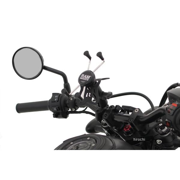 ラムマウント RAM Mounts Xグリップ＆バーマウントベース ファブレット用 標準アーム テザー付 黒 WO店_1