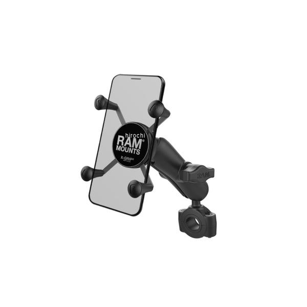 ラムマウント RAM Mounts Xグリップ＆バーマウントベース スマートフォン用 標準アーム テザー付 黒 WO店