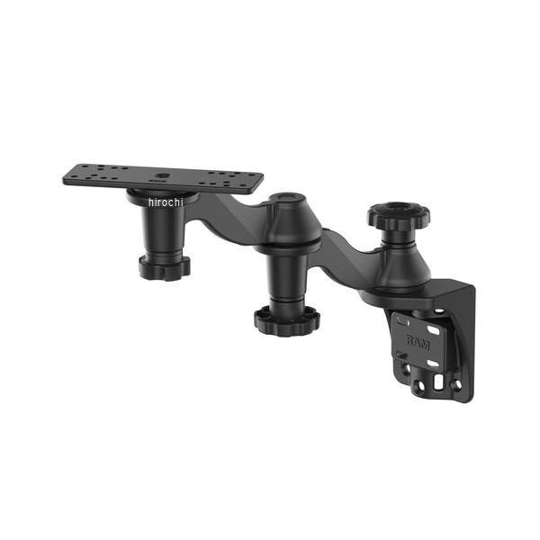 ラムマウント RAM Mounts 魚探マウントM セット バーチカルベース スイング式 ダブルアーム 汎用 RAM-109V-1U WO店