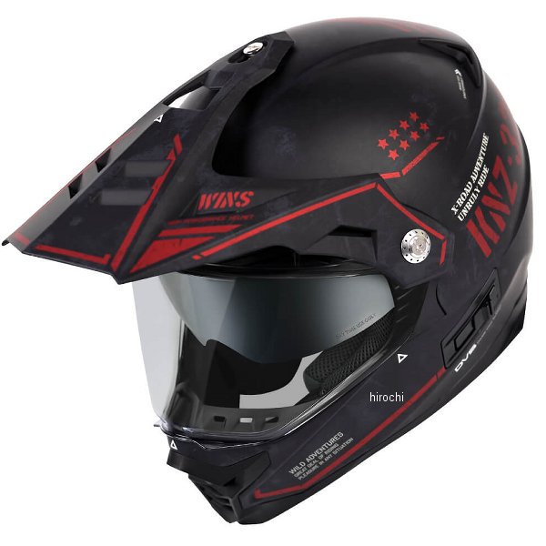 ウインズ WINS オフロードヘルメット X-ROAD 3 COMBAT M55 マットブラック/アイアンレッド Mサイズ 4560385772337 WO店