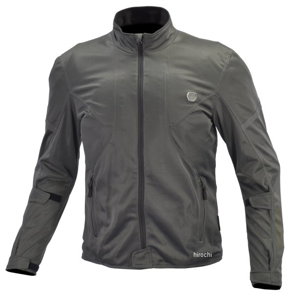 KOMINE] バイク用 ジャケットプロテクトメッシュパーカー オリーブ L