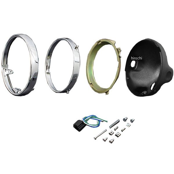 ピーエムシー PMC ヘッドライトリム＆ケースセット Z、KZ 黒 66-65012 WO店