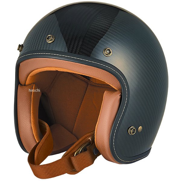 ジーロット ZEALOT ジェットヘルメット FlyboyJet2  CARBON HYBRID スタンダード/ブラウン Mサイズ 4589757889572 WO店