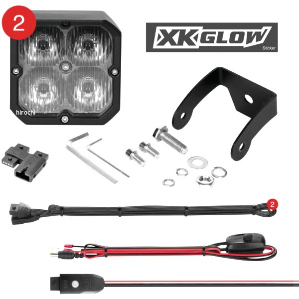 XKGLOW XKchrome 20w LED キューブライト ドライビングビーム 481601-TR WO店