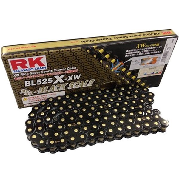 RKジャパン BL525X-XW-130BLブラックスケールシリーズチェーン (130L) BL525XXW130 WO店