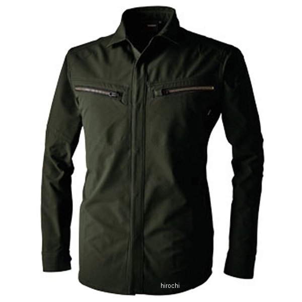 TSデザイン TSエコダブルライトクロスロングスリーブシャツ カーキグリーン SSサイズ WO店の通販は 5,326円