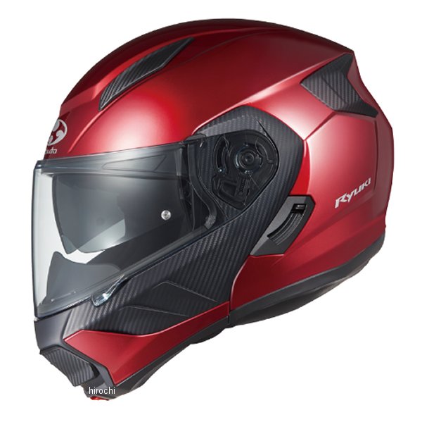 オージーケーカブト OGK KABUTO システムヘルメット RYUKI シャイニーレッド Mサイズ 4966094596002 WO店
