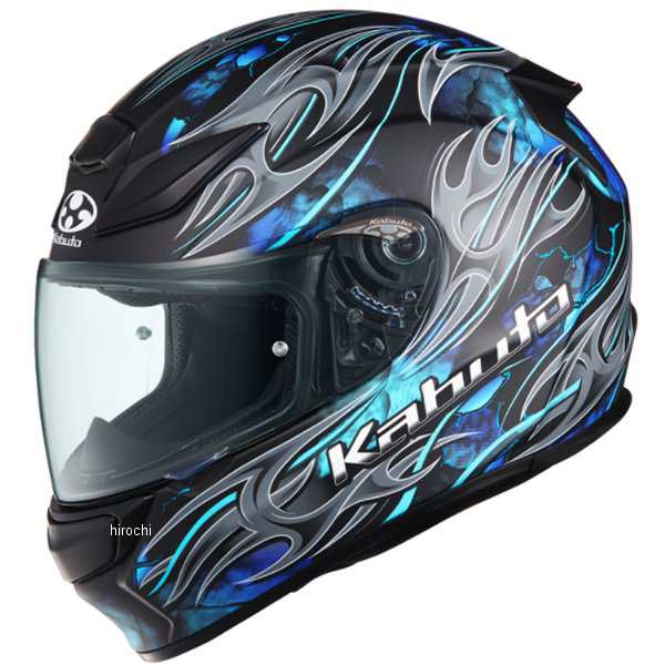 オージーケーカブト OGK KABUTO フルフェイスヘルメット SHUMA FLAME フラットブラックブルー XLサイズ 4966094601966 WO店の通販は