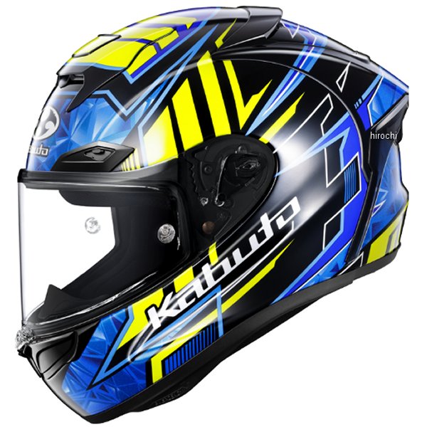オージーケーカブト OGK KABUTO フルフェイスヘルメット F-17 VELLIO ブルーイエロー XLサイズ 4966094636449 WO店