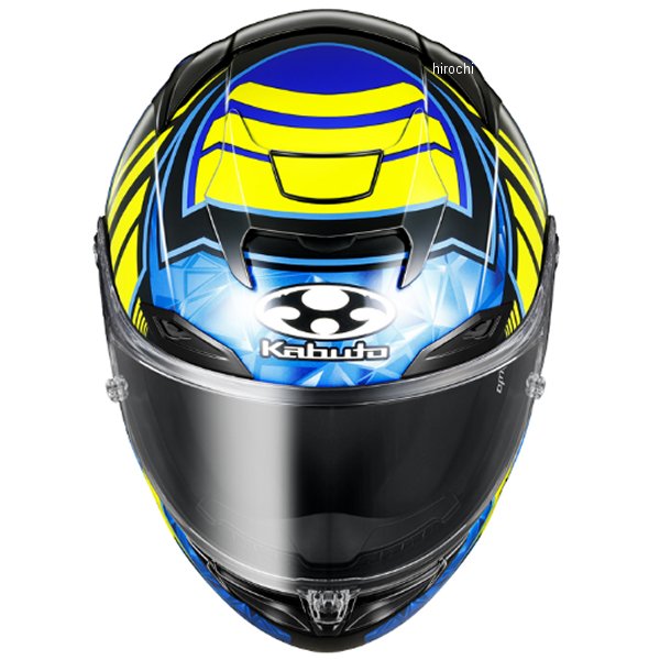 オージーケーカブト OGK KABUTO フルフェイスヘルメット F-17 VELLIO ブルーイエロー XLサイズ 4966094636449 WO店_2
