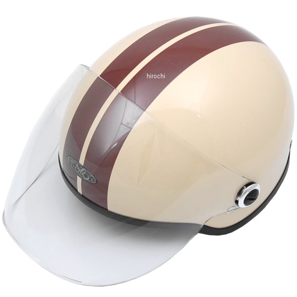TNK工業 ハーフヘルメット SQ-32 ショーティ ベージュ/茶 フリーサイズ (58-59cm) WO店