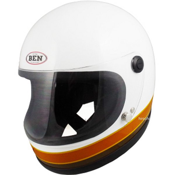 TNK工業 フルフェイスヘルメット B-60 NEO 白/茶 フリーサイズ(58-59?p) WO店