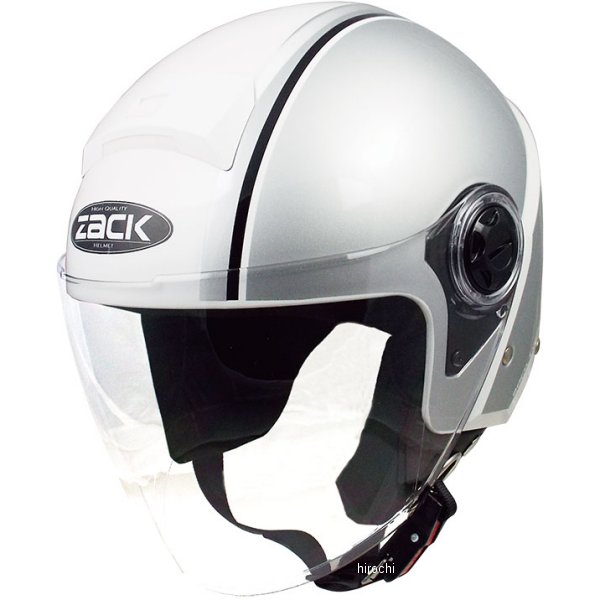 TNK工業 ジェットヘルメット デザイン 白/シルバー フリーサイズ(58 TNK工業 ジェットヘルメット デザイン 白/シルバー フリーサイズ(58