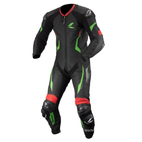NXL307 RSタイチ RSTaichi GP-WRX R307 レーシングスーツ 黒/緑