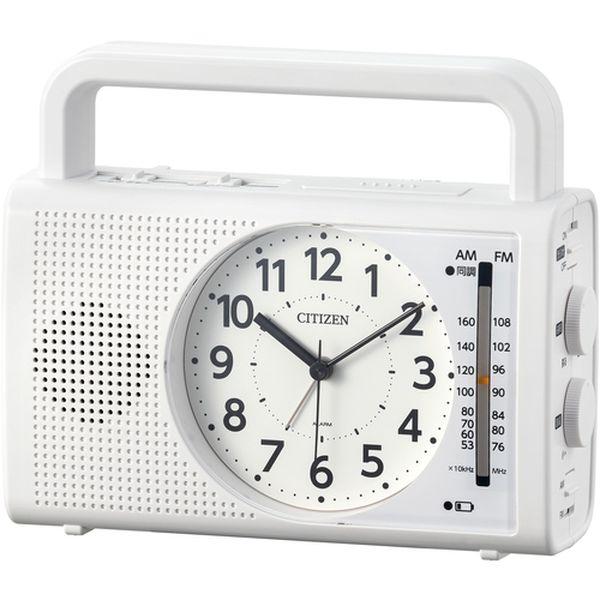 4RQ002003 リズム(株) シチズン 防災クロック ラジオ 充電 発電 ライト付き スマホ対応 白 4RQ002-003 WO店の通販は