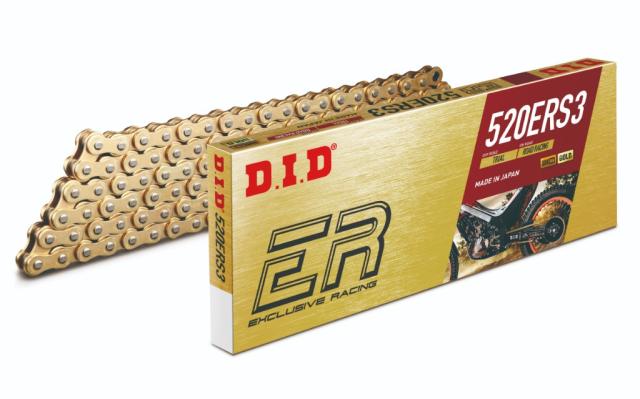 4525516907330 DID 大同工業 チェーン店 520ERS3 スピード競技用 ER続きもの ゴールド (106L) カシメ WO店