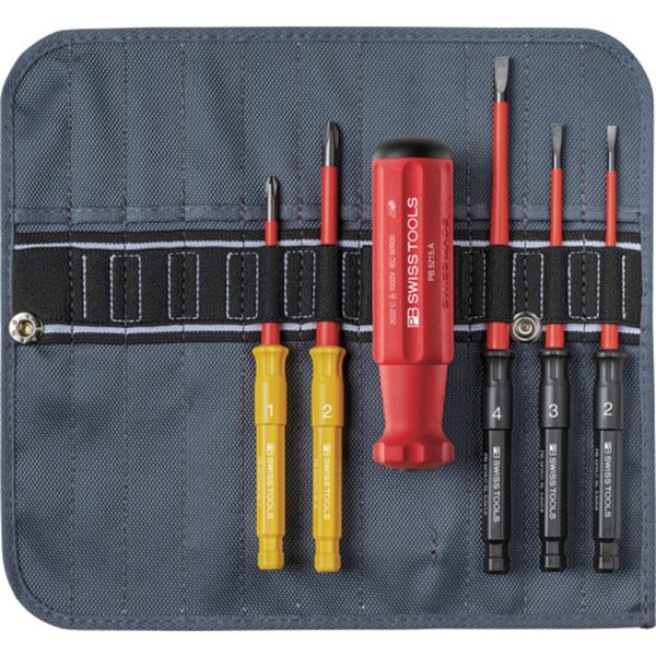 PBスイスツールズ社 PBスイスツールズ 差替式絶縁ドライバーセット 5本組 ロールバック入り 5216SU WO店の通販は