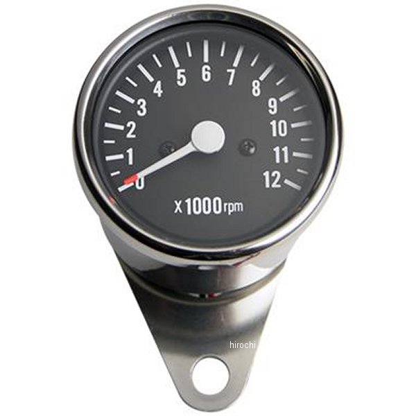 GOODS グッズ 機械式タコメーター φ60mm 黒パネル 58-43624 WO店の通販は 6,619円