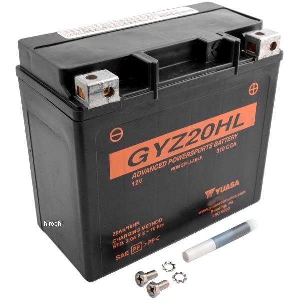 YUASA 高性能メンテナンスフリーバッテリー GYZ20HL 581371-TR WO店