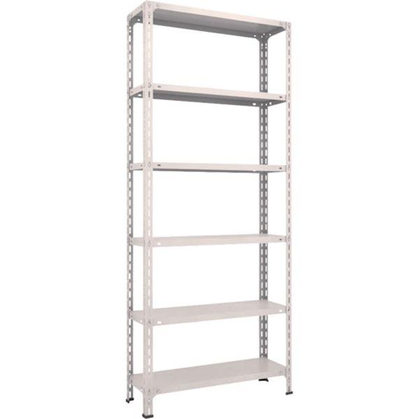 65X16  スチールラック 軽量棚開放型 1500X450XH1800 6段 ネオグレー 65X-16 WO店